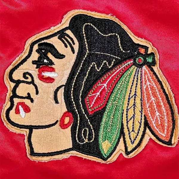 80’s Chicago Blackhawks Red Bomber Jacket