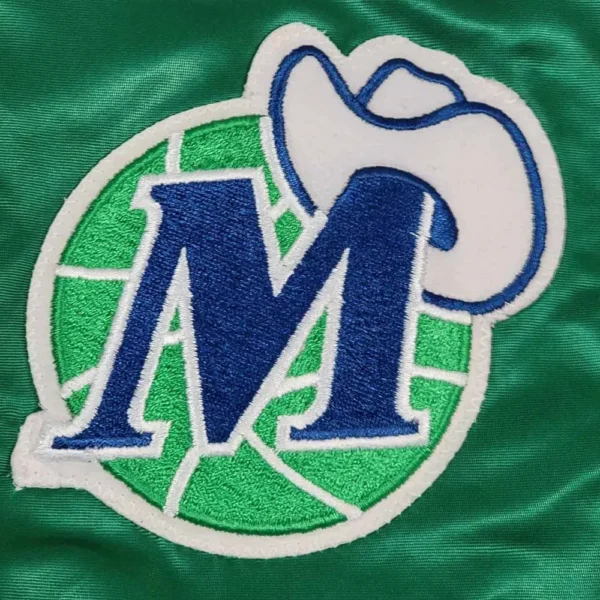 80’s Dallas Mavericks Green Bomber Jacket - Image 3