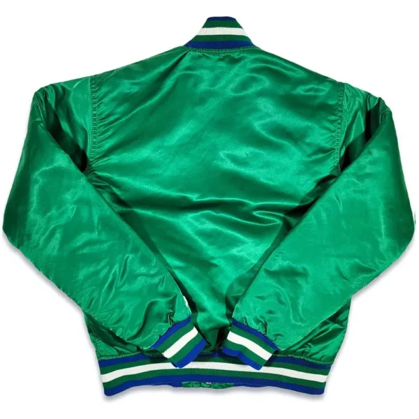 80’s Dallas Mavericks Green Bomber Jacket - Image 2