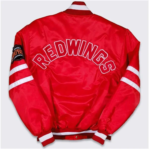 80’s Detroit Red Wings Campbell Red Bomber Jacket - Image 2
