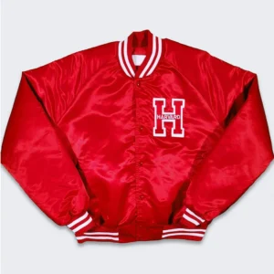 80’s Harvard Crimson Red Bomber Jacket