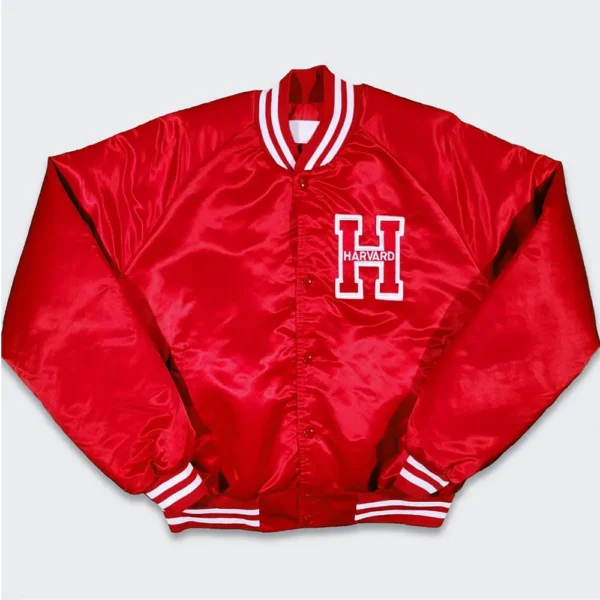 80’s Harvard Crimson Red Bomber Jacket