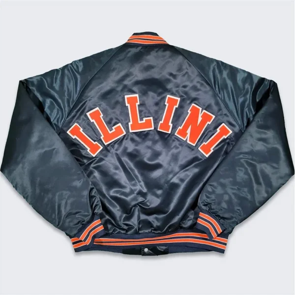 80’s Illinois Ilini Bomber Jacket - Image 2