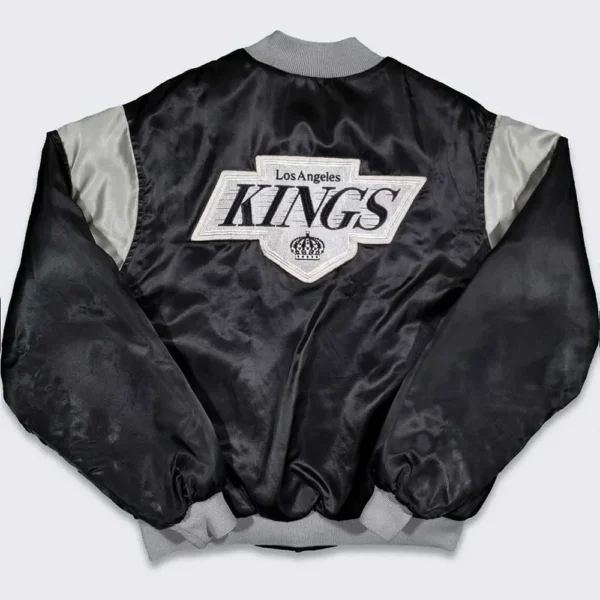 80’s Los Angles Kings Black Bomber Jacket - Image 2