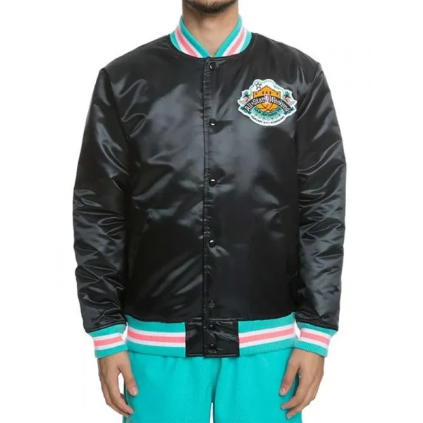 1996 All Star Game San Antonio Black Satin Jacket