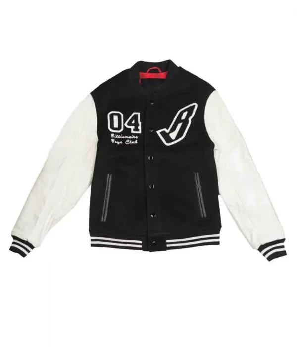 04 BBC Letterman White and Black Jacket