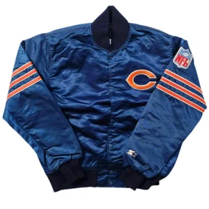 80’s Chicago Bears Blue Satin Jacket