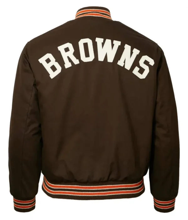 1950 Cleveland Browns Satin Brown Jacket - Image 2