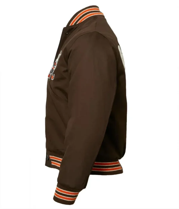 1950 Cleveland Browns Satin Brown Jacket - Image 3