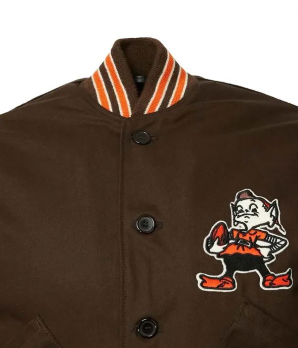1950 Cleveland Browns Satin Brown Jacket