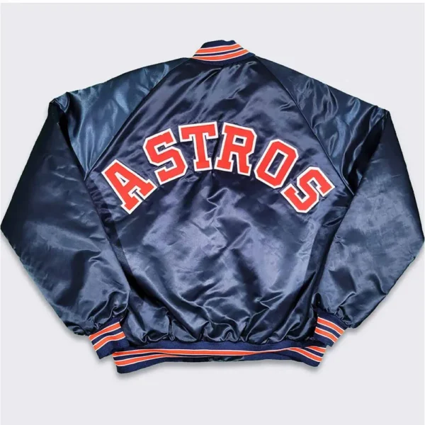 80’s Houston Astros Navy Bomber Jacket - Image 2
