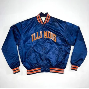 80’s Illinois Fighting Illini Blue Jacket
