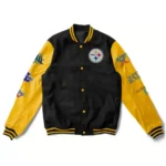 6X Pittsburgh Steelers Super Bowl Champions Yellow/Black Varsity Jacket