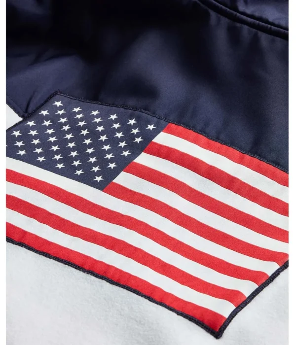 2022 Olympics Closing Ceremony Team USA Navy Blue and White Jacket