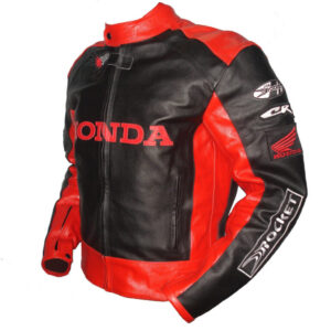 Honda Motorbike Cowhide Racing Leather Jacket