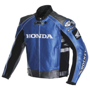 Honda Motorbike Sports Men Cowhide Leather Jacket