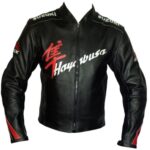 Suzuki Sport Black Motorbike Leather Jacket