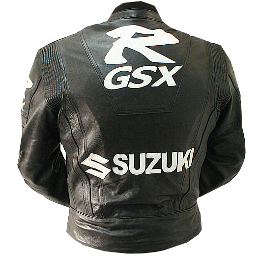 Suzuki Motorcycle Leather Black Jacket - Image 2