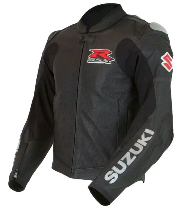 Suzuki Branded Men Motorbike Leather Jacket - Image 2