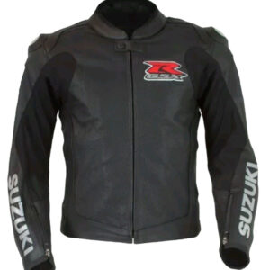 Suzuki Branded Men Motorbike Leather Jacket