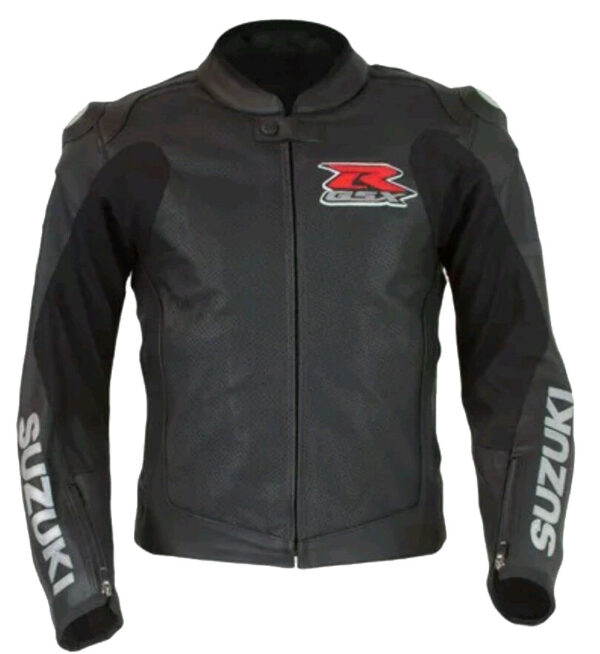 Suzuki Branded Men Motorbike Leather Jacket