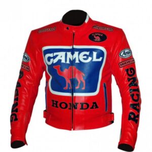 HONDA Camel Motorbike Racing Leather Jacket