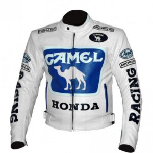 HONDA Camel Motorcycle Racing Leather Jacket