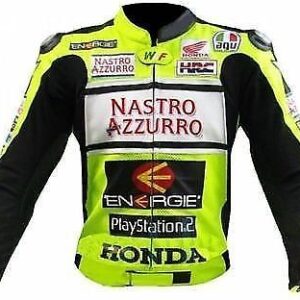 HONDA NASTRO AZZURRO Motorbike Sports Leather Jacket