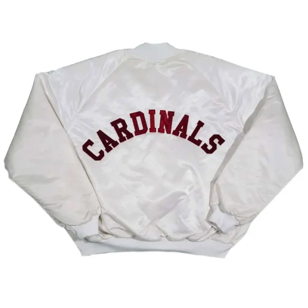 80s Arizona Cardinals Bomber White Satin Jacket