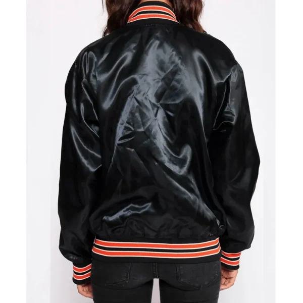 80s San Francisco Giants Bomber Black Satin Jacket
