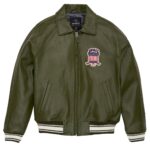 Avirex Leather Jacket Olive