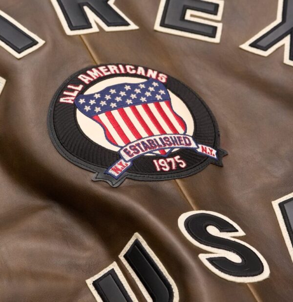 Avirex Vintage Brown Leather Jacket - Image 3