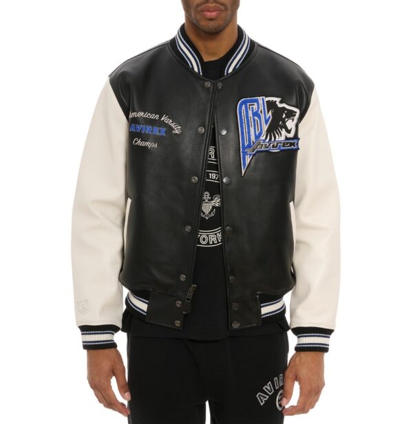 Avirex Black Lions Varsity Jacket - Image 3