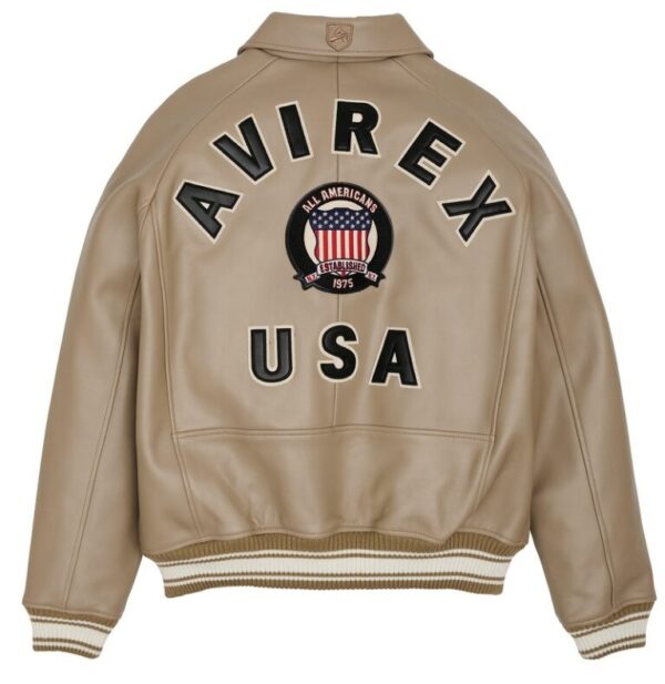 Avirex Leather Jacket Mink - Image 2