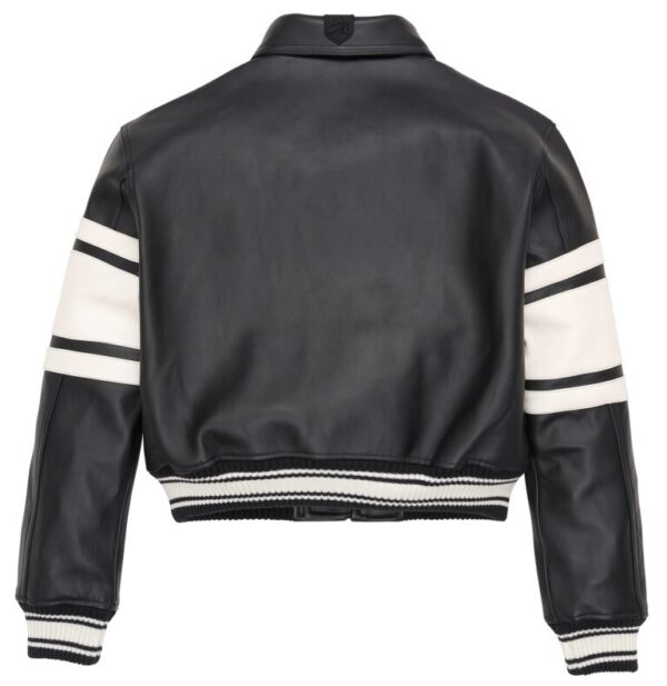 AVIREX CROPPED BLACK ICON LEATHER JACKET - Image 2
