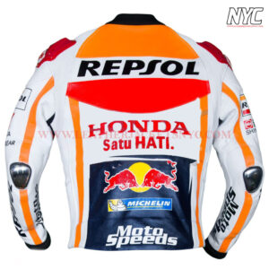 Honda Marc Marquez Motorcycle Leather Jacket MotoGP 2017