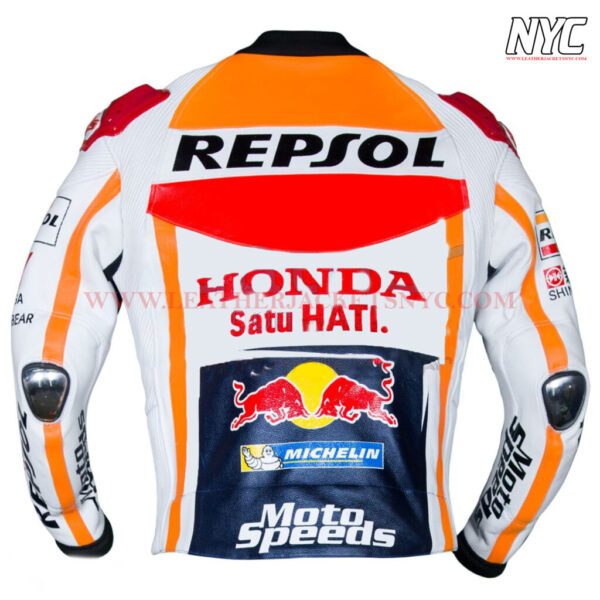 Honda Marc Marquez Motorcycle Leather Jacket MotoGP 2017