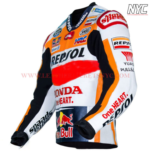 Honda Marc Marquez Motorcycle Leather Jacket MotoGP 2017