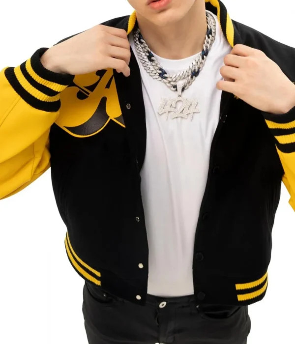 A Few Good Kids Logo Letterman Black & Yellow Jacket