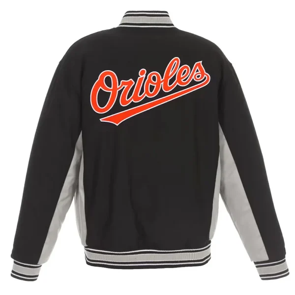 Accent Baltimore Orioles Black and Gray Varsity Wool Jacket