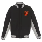 Accent Baltimore Orioles Black and Gray Varsity Wool Jacket