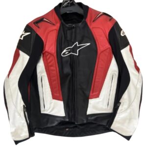 ALPINESTARS RED MOTO RACING LEATHER JACKET
