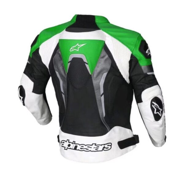 ALPINESTARS GREEN LEATHER JACKET