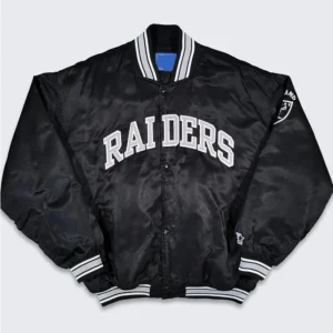 90’s Oakland Raiders Black Bomber Jacket
