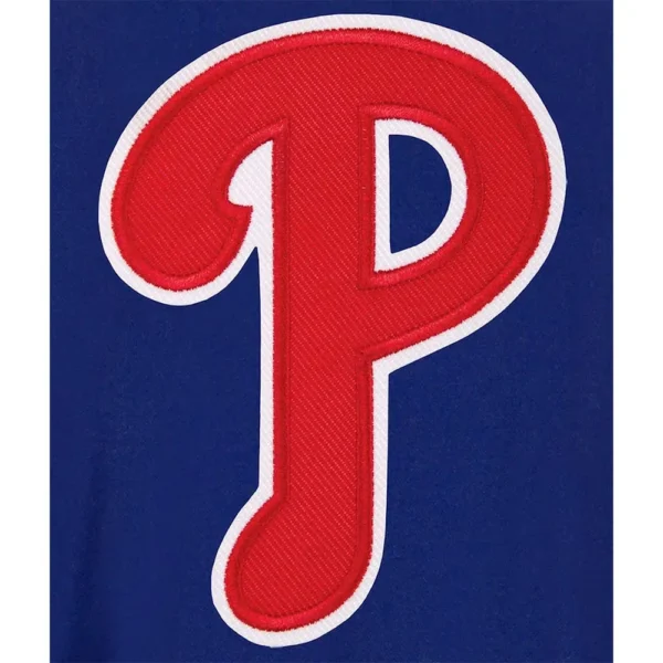 Accent Philadelphia Phillies Blue and Gray Varsity Jacket