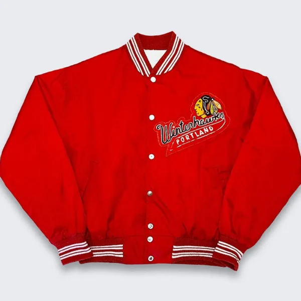 80’s Portland Winterhawks Red Jacket