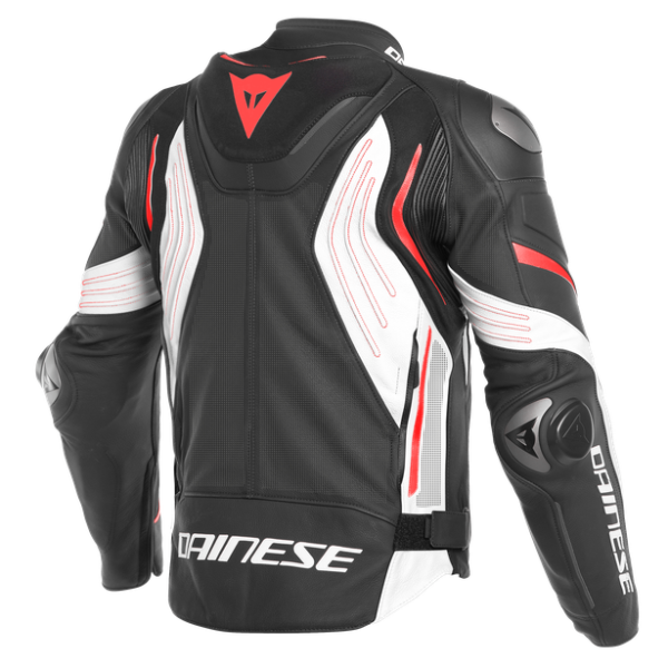 DAINESE SUPER SPEED 3 PERFORATED LEATHER JACKET BLACK & RED