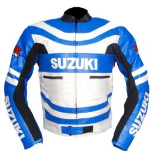 Suzuki Racing Motorcycle Leather Jacket