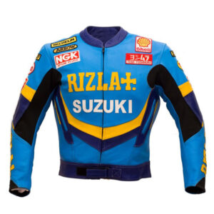 Suzuki Men Motorbike Leather Jacket