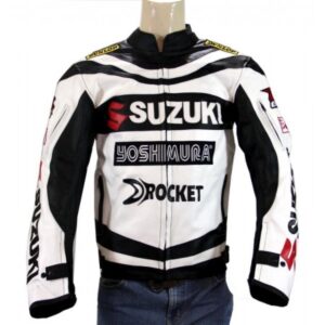 Suzuki Motorbike Racing Leather Jacket